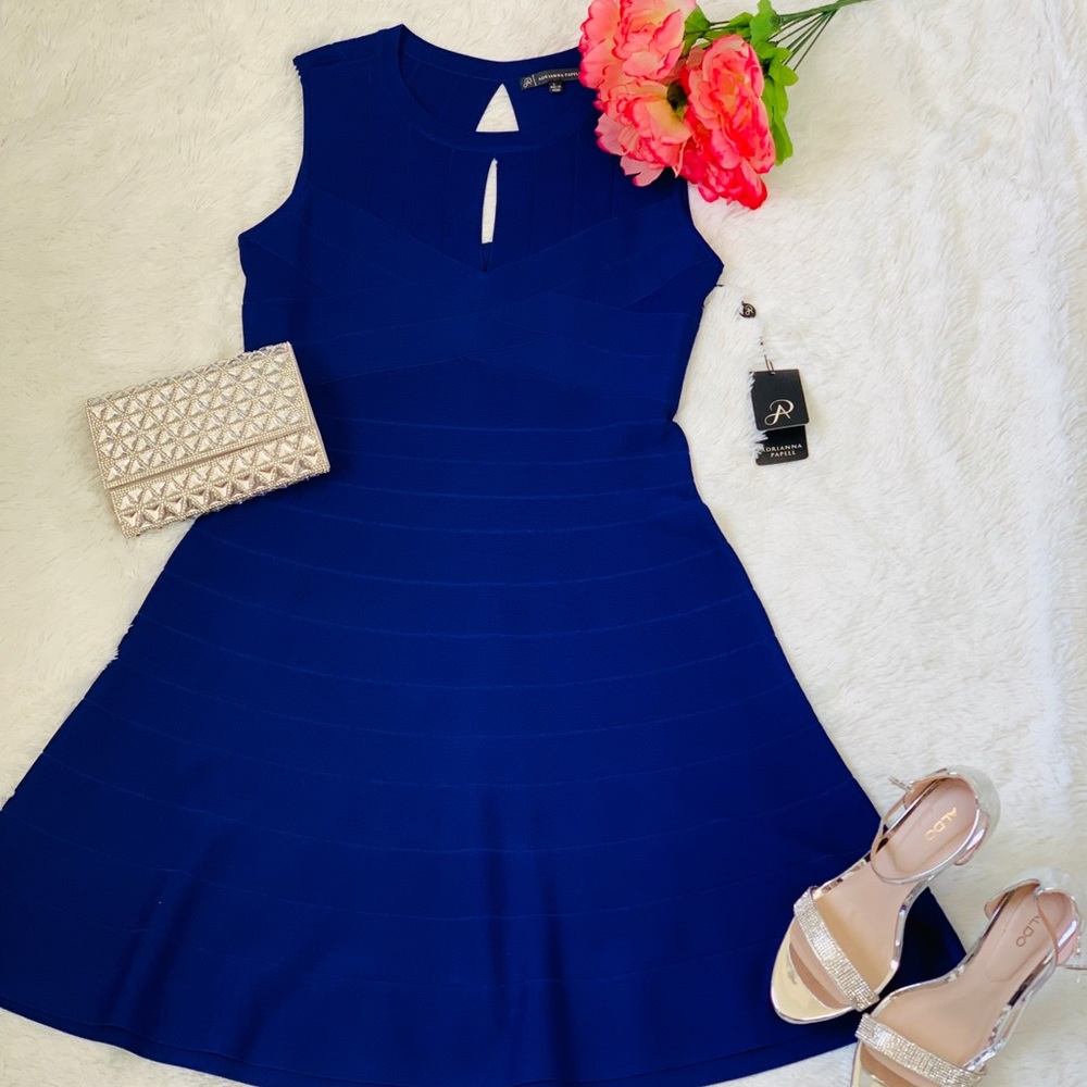 Adrianna Papell - Royal Blue A-Line Dress